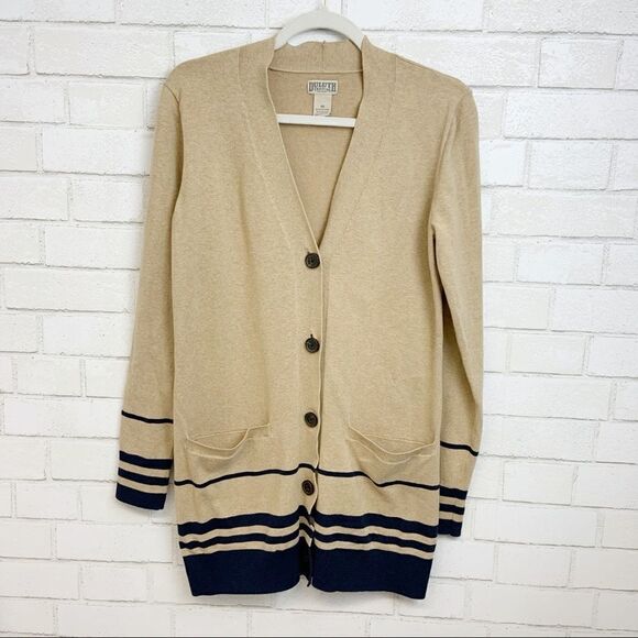 Duluth Trading Co. Long Striped Cardigan F13 - Picture 1 of 6